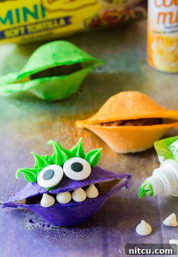 Kid-Friendly Chocolate Taco Monsters for Halloween! Easy Baking