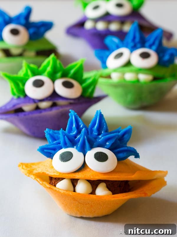 Fun Chocolate Taco Monsters for Halloween! Kid-Friendly Recipe