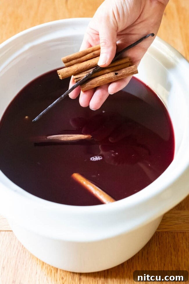 How to Make Mulled Wine (Hot Wassail Recipe) on ASpicyPerspective.com 