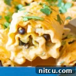 A finished Cheesy Southwest Chicken Lasagna Roll Up