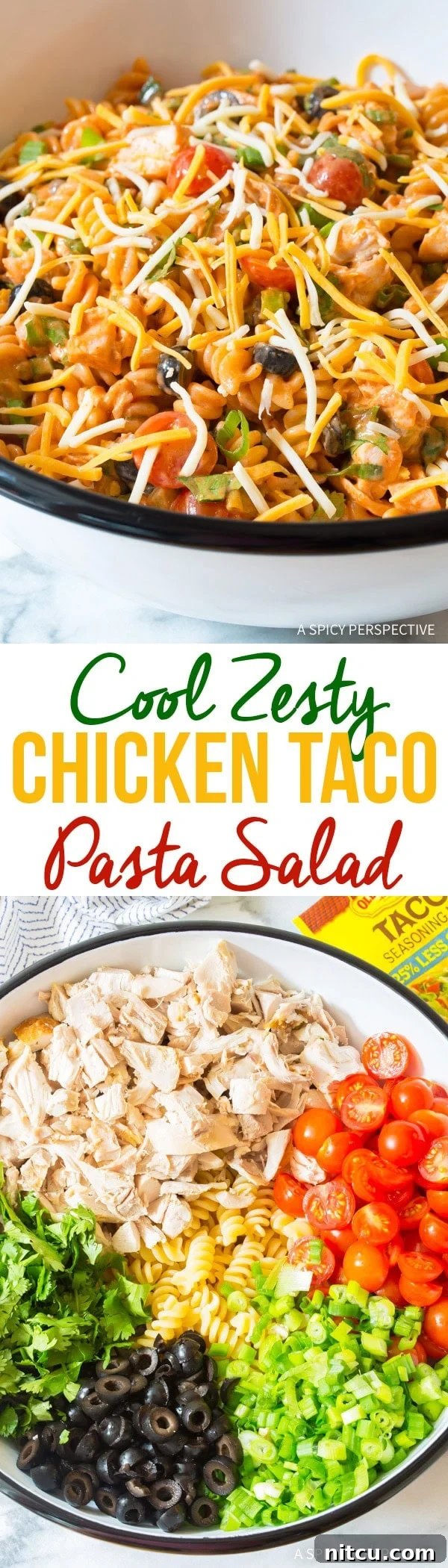 Zesty Cool Chicken Taco Pasta Salad Recipe for Summer Picnics