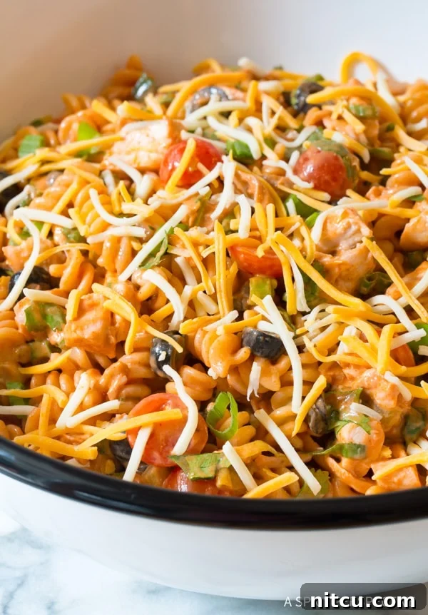 Cool Chicken Taco Pasta Salad - Perfect for Summer Gatherings