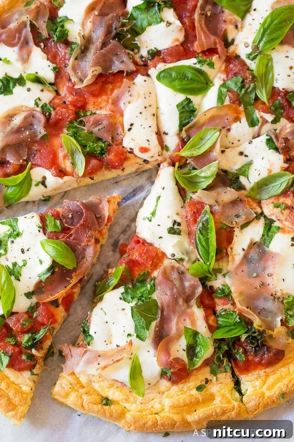 Slices of cloud bread pizza.
