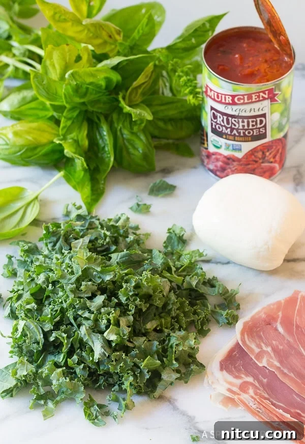 Toppings needed for this pizza recipe.