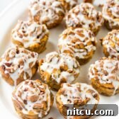 Cinnamon Roll Bread Pudding Muffins - full recipe card image