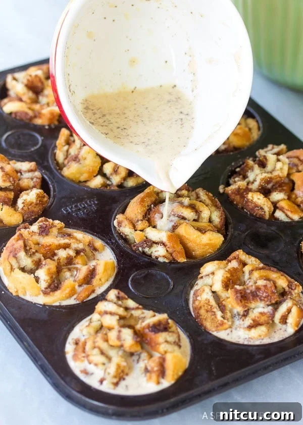 Irresistible Cinnamon Roll Bread Pudding Muffins ready for baking
