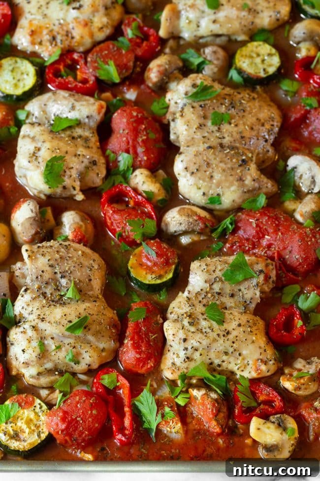 The best Italian comfort food, low carb chicken cacciatore, ready to be enjoyed without all the traditional carbs