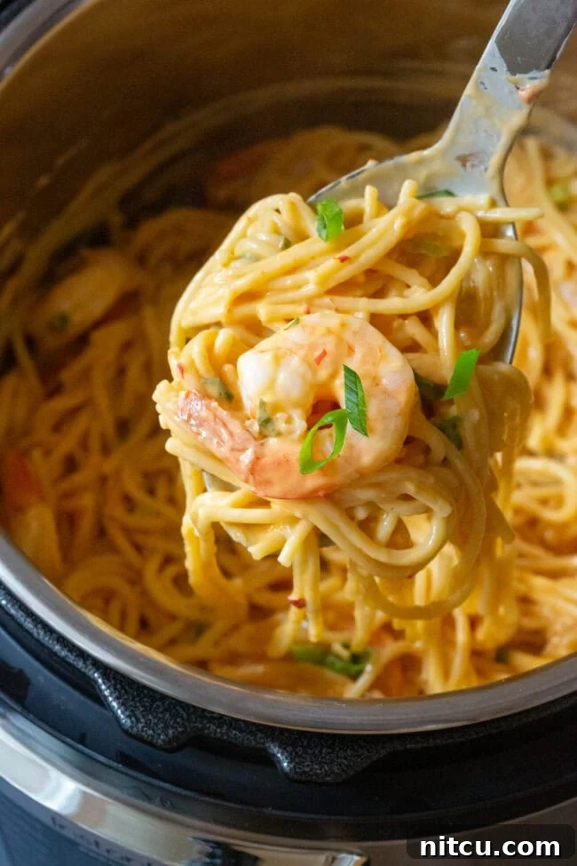 Steamy Instant Pot Bang Bang Shrimp Pasta Recipe