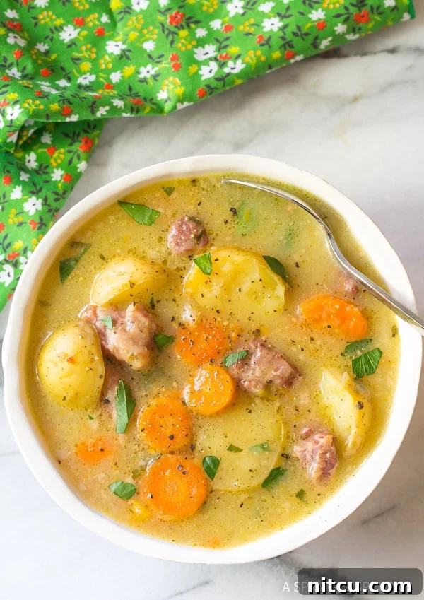Rustic and Delicious Pressure Cooker Corned Beef Cabbage Irish Stew