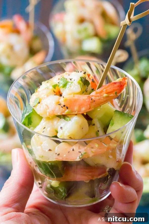 Delicious and healthy chilled shrimp salad for a refreshing meal