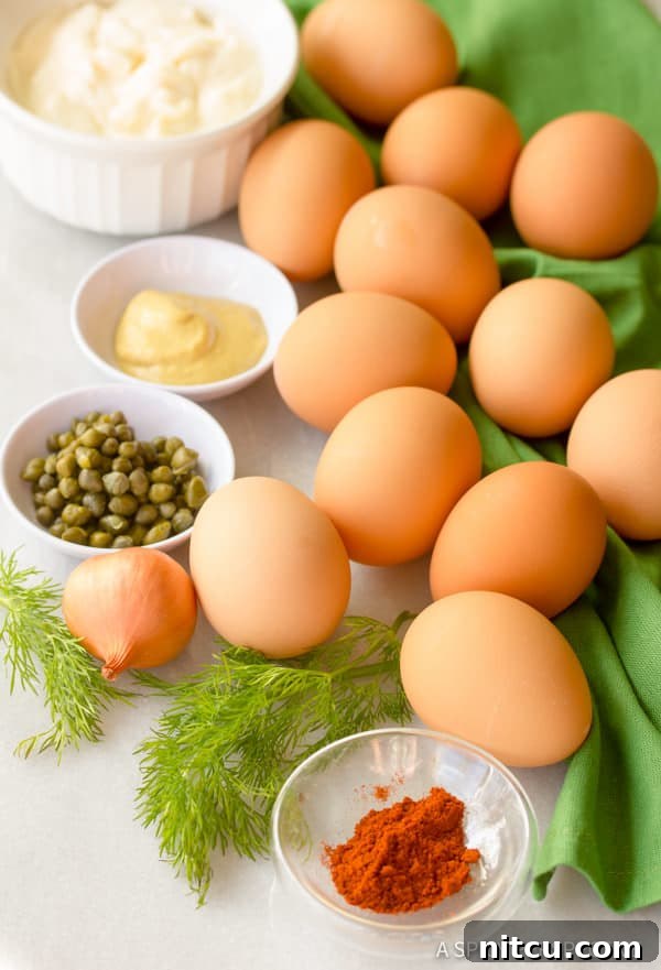 Ingredients for Deviled Eggs