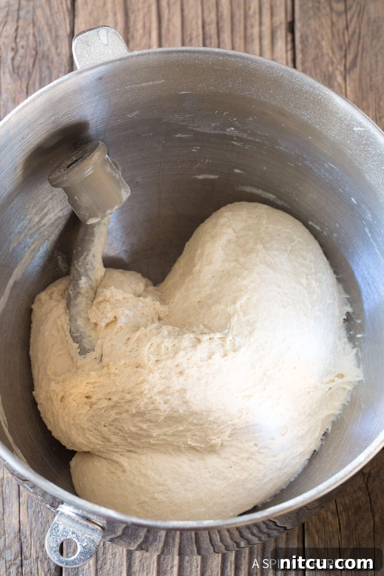 Lepinja Bread Dough in bowl
