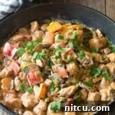 Healthy Chicken A La King Recipe, low-carb.