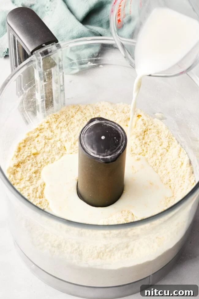 ingredients for shortcakes in food processor