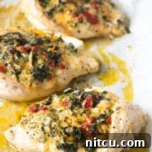 Cheesy Spinach Stuffed Chicken Breasts Recipe