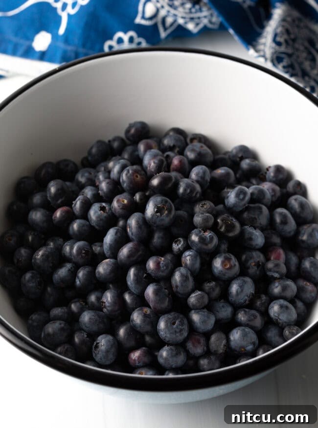 Preparing the Rich Blueberry Pie Filling