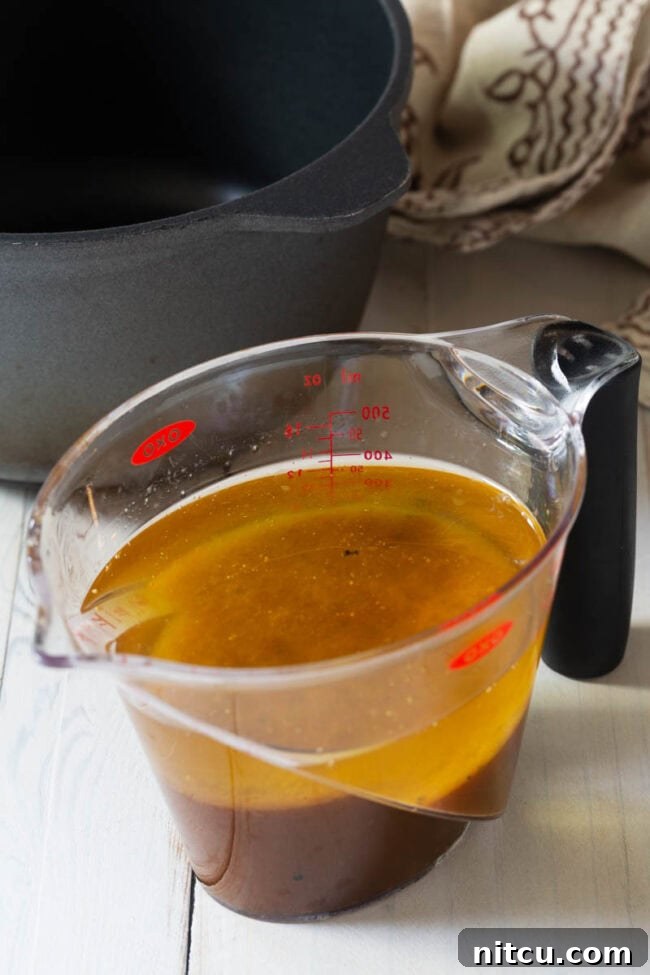Measure out the ingredients needed including turkey drippings