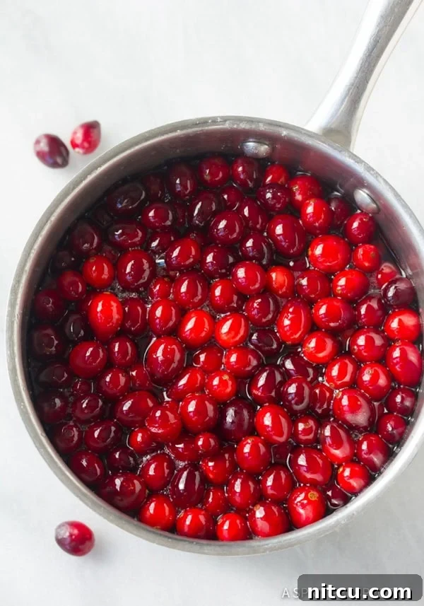 Making Vanilla Orange Candied Cranberries - Step 1: Making the syrup