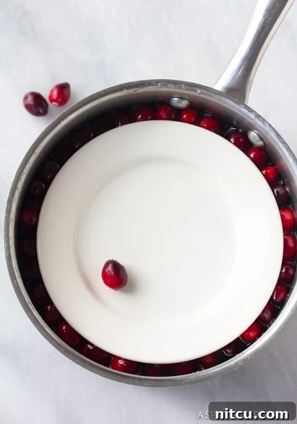 How To: Vanilla Orange Candied Cranberries - Step 2: Soaking cranberries in syrup