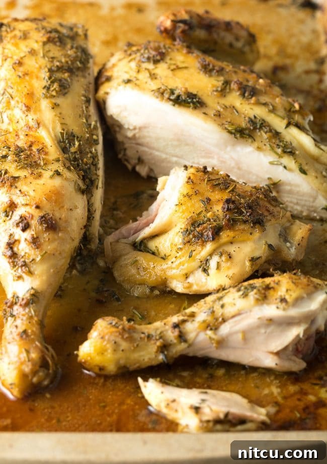 Spatchcock Chicken in 3 Easy Steps with Garlic Herb Recipe