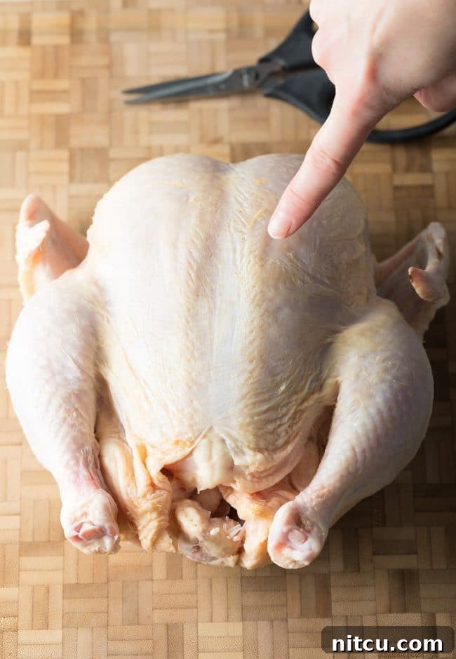 Step 1: Identifying the Breastbone on a Whole Chicken