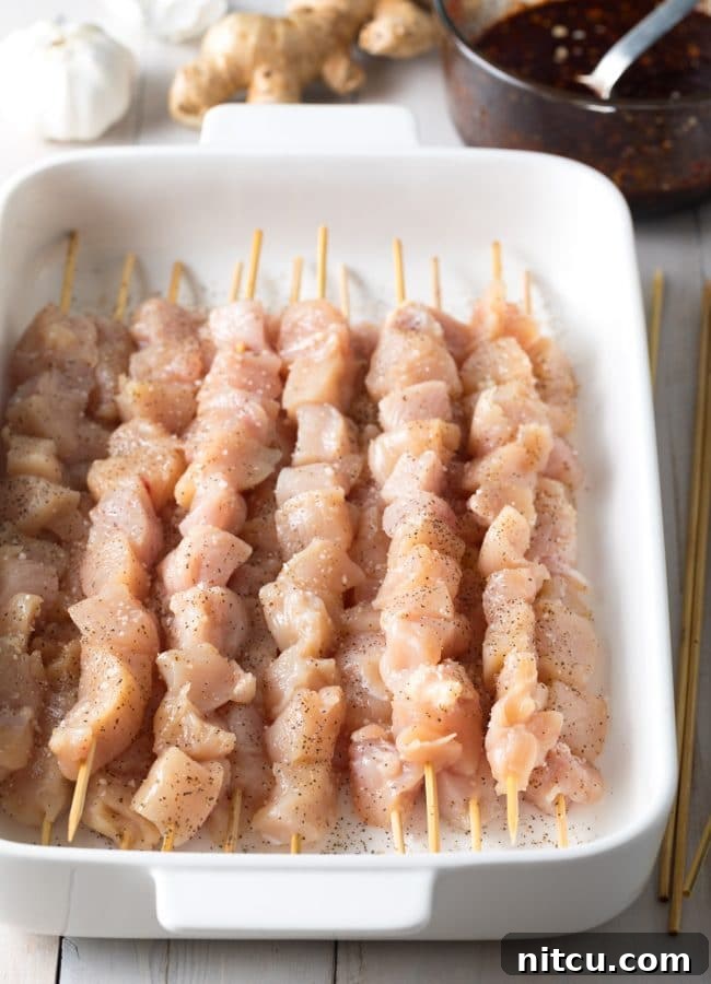 Preparing the Korean chicken glaze ingredients.