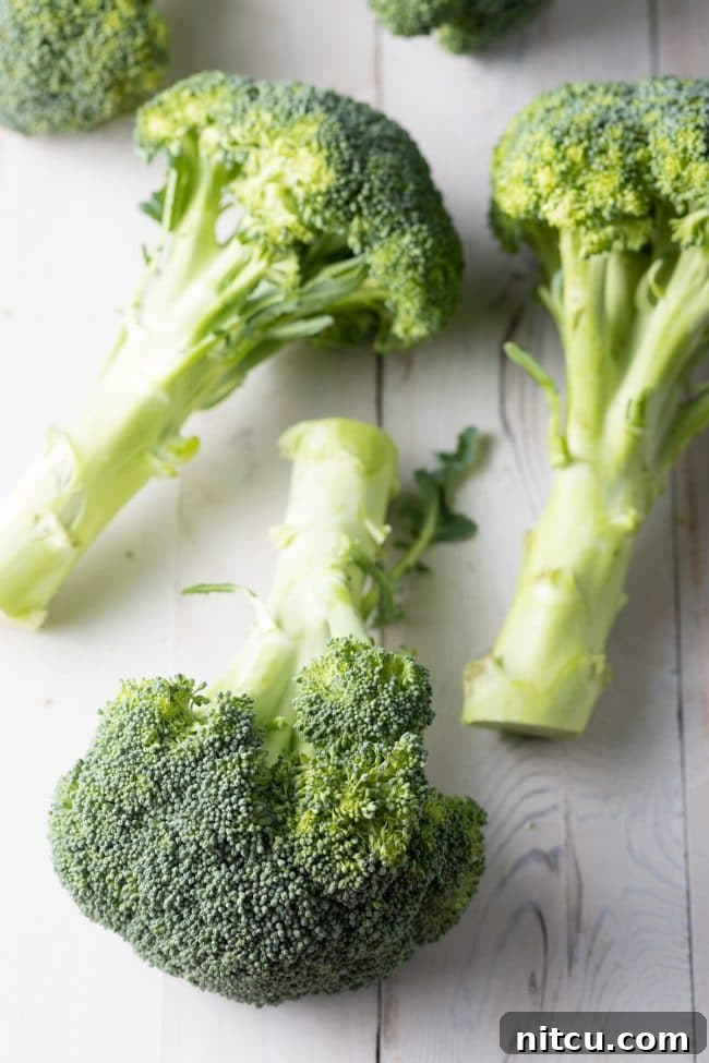 The primary ingredient for this healthy recipe: freshly riced broccoli