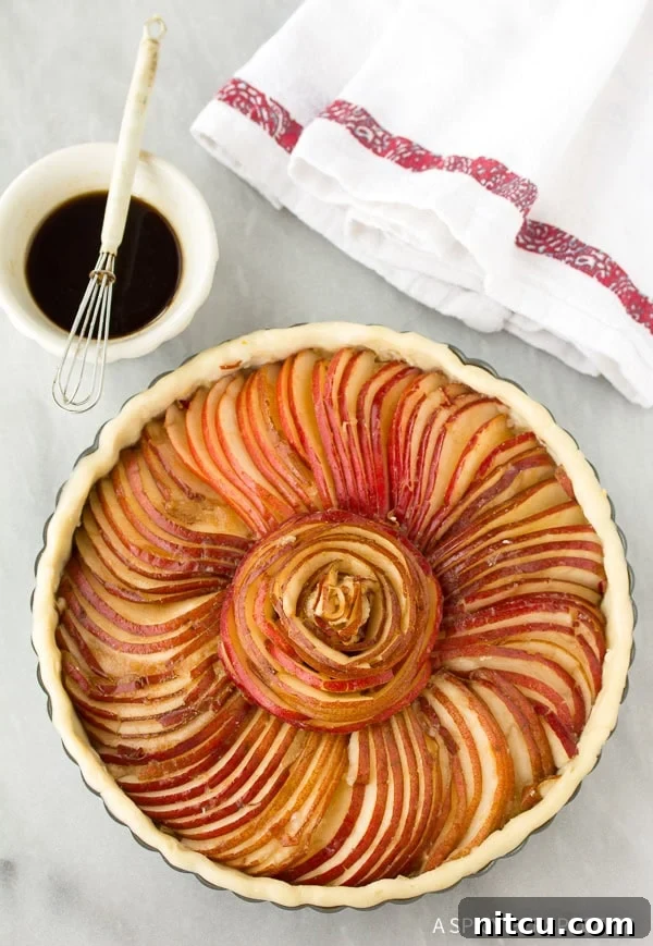 How to Make Pear and Brie Tart - arranging pear slices