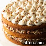 Pumpkin Spice Cake with Maple Frosting