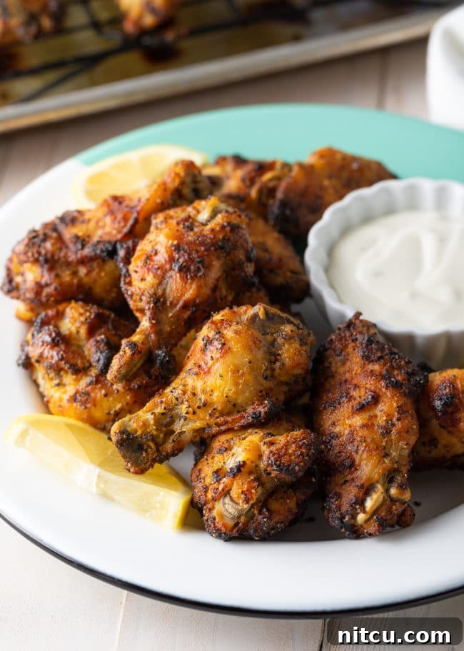 Ultra Crispy Baked Lemon Pepper Chicken Wings Recipe