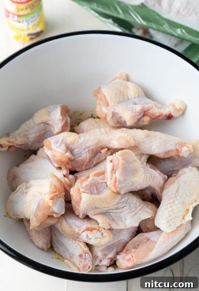Baked Chicken Wings on a baking sheet