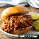 Crock Pot Brisket Sandwiches (Texas Chopped Beef Recipe) #ASpicyPerspective #beef #brisket #bbq #texas #crockpot #slowcooker