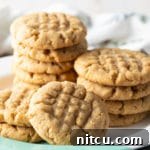 BEST Easy Peanut Butter Cookies Recipe - Soft, chewy, and irresistibly rich, perfect for any occasion.
