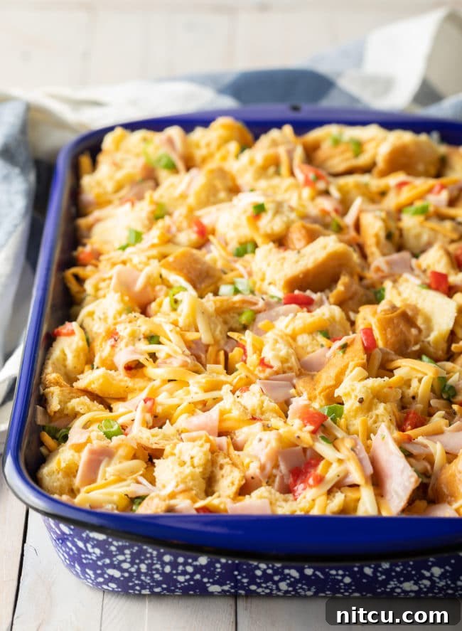 overnight egg bake in pan before baking