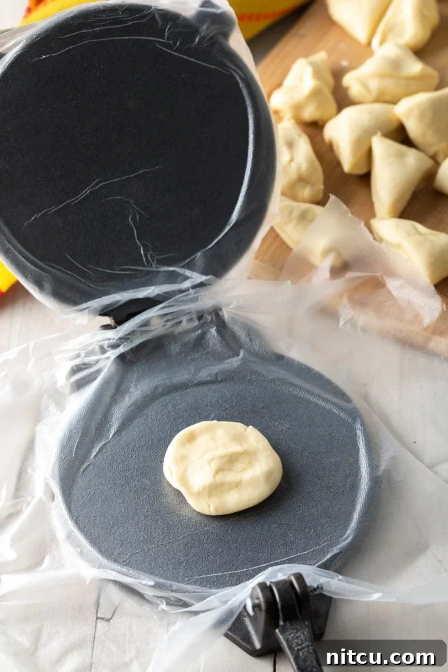 Flatten Tortilla Dough Balls