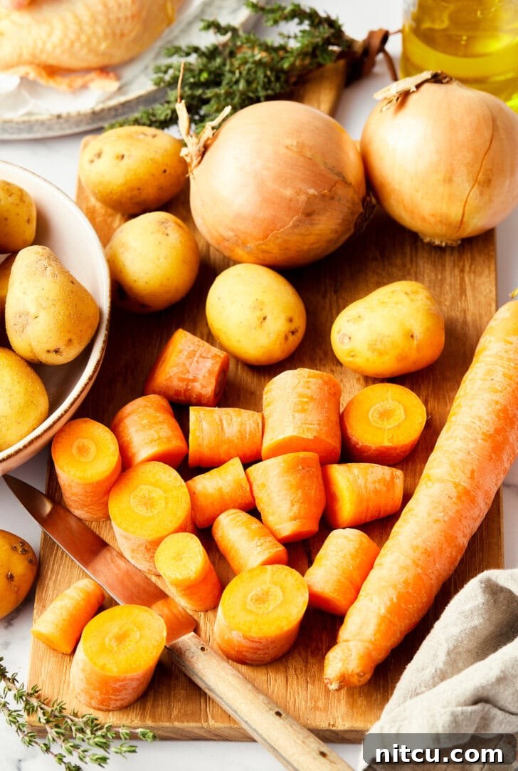 Ingredients needed to make roasted Cornish hens. 