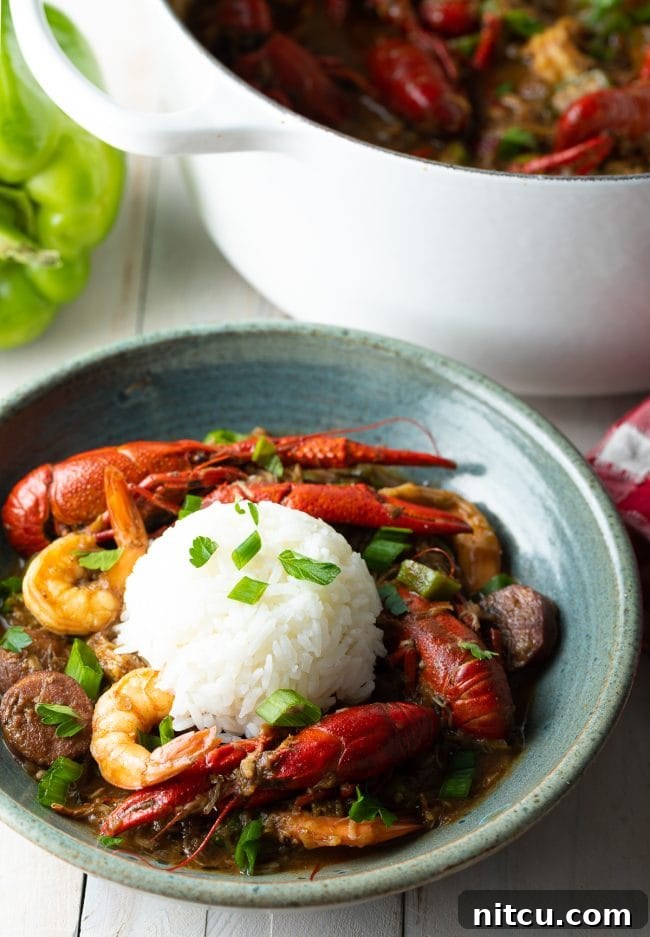 new orleans gumbo recipe in bowls