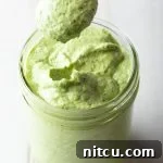 A small image of creamy pesto pasta, illustrating the final dish.
