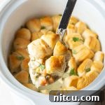 Crockpot Chicken Pot Pie with Biscuits