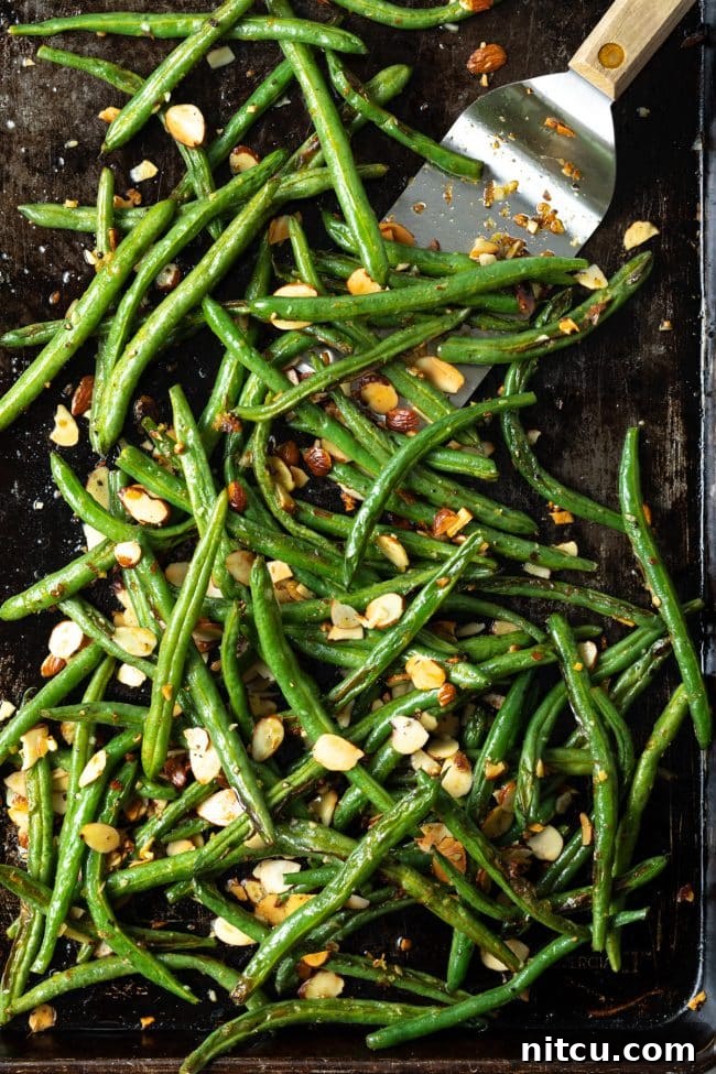 how to roast beans with almonds in the oven