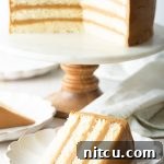 Southern caramel cake with salted caramel frosting