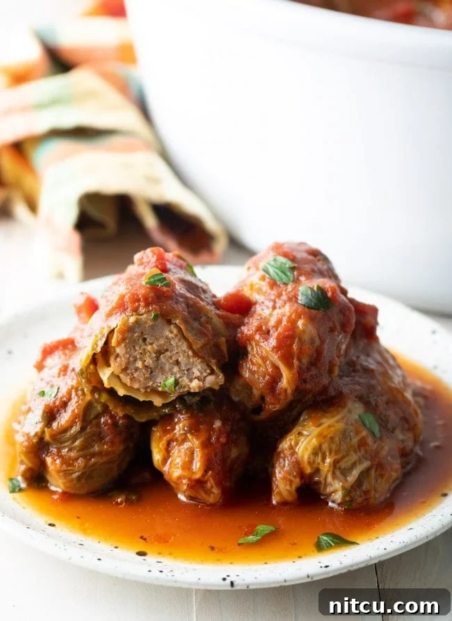 Slow Cooker Cabbage Rolls (Golabki Recipe) - cabbage rolls recipe in the crockpot