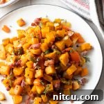 Sweet Potato Hash Browns on a white plate