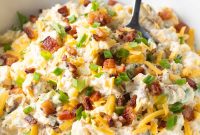 Creamy Loaded Baked Potato Salad Recipe for BBQs & Potlucks